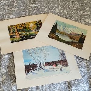 Vintage Landscape Prints by President Dwight D. Eisenhower